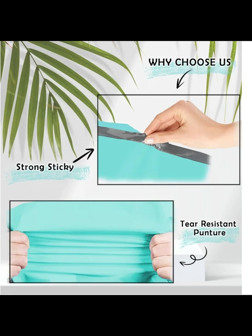 40 Turquoise Teal Flat Poly Mailers 20 6x9 + 20 10x13 Self Seal Shipping Bags